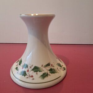 Fine China of Japan Holly Holiday Candle Holder